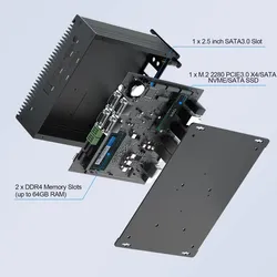 Eingebetteter Intel Core I3 DDR4/ DDR5 RAM Industrieller Tragbarer Mini-PC