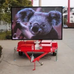 insegna pubblicitaria a LED display mobile rimorchio VMS a colori completi