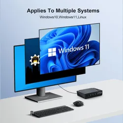 Hystou Oficina Escolar Hospital DDR4 Mini PC Negocios Trabajo Nuevo Diseño Computadora RAM de Doble Canal Computadora de Escritorio