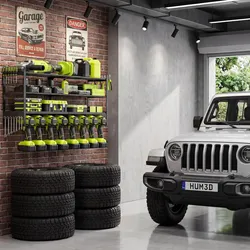 Großer tragfähiger Mehrschichtlagerregal für die Organisation von Garagenwerkzeugen
