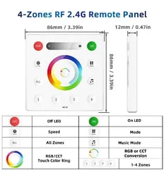 Sp63ae Spi Rgbcct adressierbare LED Magic Color Streifenlicht Controller DC5-24V Smart Bluetooth Musik Pixel Dimmer RF Fernbedienung Panel
