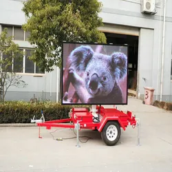 insegna pubblicitaria a LED display mobile rimorchio VMS a colori completi