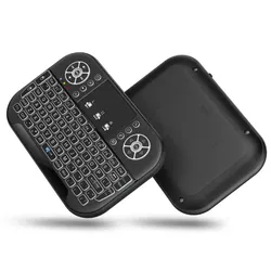 A8 2.4G Kablosuz ve Bt Çift Mod Akıllı Mini Klavye Hava Fare Android TV Kutusu Kullanarak Uzaktan Kumanda Aydınlatmalı Mini Klavye