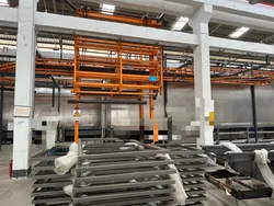 Überkopf-Pulverbeschichtungsanlage für Aluminiumprofile mit Vorbehandlung und Staubabsaugsystem