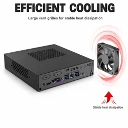 Mini PC compacto com Intel Core e conectividade LAN dupla DDR4 Host de desktop com RAM portátil HD e gráficos integrados