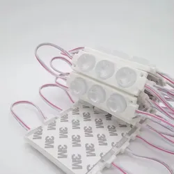 12V 24V 7520 3W Işık Kenarı LED Modülü 3 Çipler Yan Işık Enjeksiyon LED Modülü 3030 Reklam Işık Kutusu için