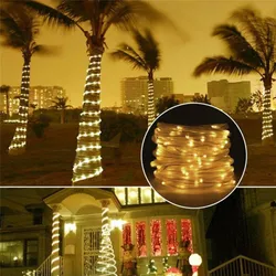 100 LED Solar Seil Röhren Lichter