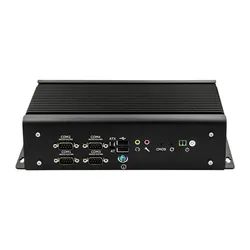 Computador Industrial Mini Desktop Sem Ventoinha Controle Caixa PC Industrial Dual RJ45 6 dB9 6