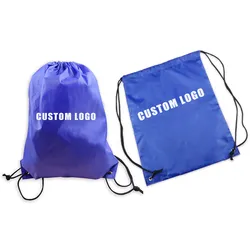 Benutzerdefinierte Logo-Druck günstige Polyester-Schnürbeutel Sport-Schnurbeutel