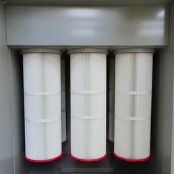 Tunnelpulverbeschichtungs-Sprühkabine mit Kartuschenfiltersystem zur Rückgewinnung