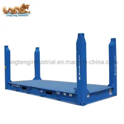 Zusammenklappbarer 20FT Flachgestellcontainer mit Pfosten