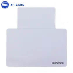 Mẫu miễn phí PVC RFID MIFARE Plus (R) X 2K (4B) Thẻ in trắng không tiếp xúc bằng mực phun