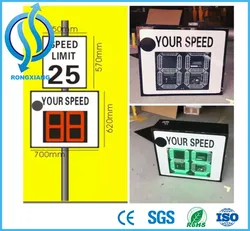 Biển báo tốc độ radar năng lượng mặt trời tùy chỉnh, biển báo tốc độ chống nước có thể lưu trữ dữ liệu
