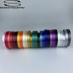 Maßgeschneiderte Größe glattes weiches einfarbiges Polyester-Satinband für Verpackungen