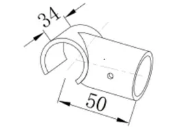 Conector de plástico para serie de estanterías de tuberías