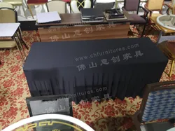 Mesa de Conferência Retangular de Escritório com Cor Sólida, Toalha de Mesa Personalizada em Spandex para Registro