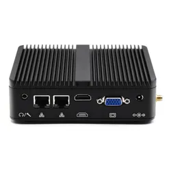 Mini PC Industrial Hystou de Duas Portas com Resfriamento Sem Ventoinha DDR4 Computador Mini de Mesa