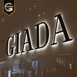 Ss Werbung 3D Laser geschnittene Kanal-Fassaden rückseitig beleuchtete Buchstaben Schild