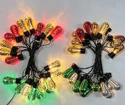 Handgewebte Rattan-LED-Beleuchtung für den Innenbereich Balkon Lichterkette Dekor