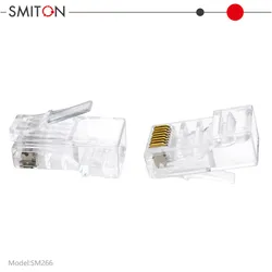 Conector de Cabo de Rede Ethernet RJ45 Conector RJ45 Cat5 CAT6 Conector Plugue Modular