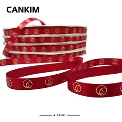 Rote hochwertige Satinband Geschenkverpackungsbänder individuelles Band mit Logo