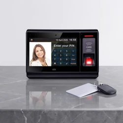 7" Aanraakscherm Android Tablet met RFID-lezer Biometrisch Tijdregistratiesysteem Ingebouwde Camera en Batterij