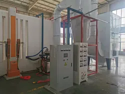 Kompakte Pulverbeschichtungssystem elektrostatische Pulverbeschichtungsmaschine mit Lackierkabine und Aushärtungsofen