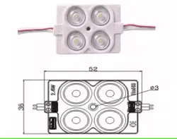 認証 2.4W IP65 評価されたLEDモジュール 3 チップLEDストリップライト 店舗用看板ライトボックス