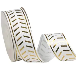 Benutzerdefinierte 2cm Grosgrain-Band Goldband Schleife DIY Geschenkbox dekoratives Polyesterband