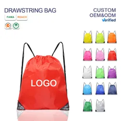 Wasserfeste Hochwertige Maßgeschneiderte 420d Polyester Nylon Zugbeutel Sporttaschen Schnur Rucksack