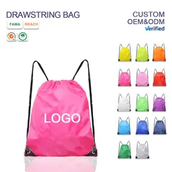 Wasserfeste Hochwertige Maßgeschneiderte 420d Polyester Nylon Zugbeutel Sporttaschen Schnur Rucksack