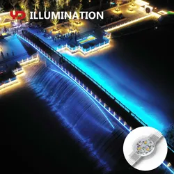 Iluminação de Edifícios LED à Prova de Fogo e Água ao Ar Livre IP68 Controle de Cor RGB DMX512