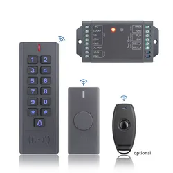 Pulsante di uscita Keyapd con codice pin IP68 impermeabile ABS 433 MHz wireless Kit di controllo sportello centralina accesso sistema di controllo accesso alimentatore Kit di controllo ingresso