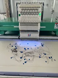 Computerisierte Stickmaschine Tragbares Design Kleine Heimnutzung Flachkappenbekleidung Stickerei