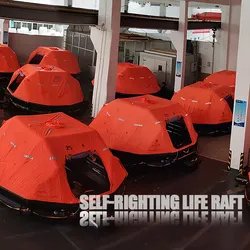 Solas Goedkeuring 6-130 Personen Rubber Zelfherstellende Opblaasbare Reddingvlot