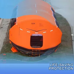 Raft cứu sinh Solas tiêu chuẩn được phê duyệt, tự định hướng, bơm hơi cho biển