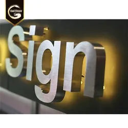 Ss Werbung 3D Laser geschnittene Kanal-Fassaden rückseitig beleuchtete Buchstaben Schild
