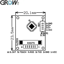 Wachstum R307s Günstig 1000 Kapazität USB Uart optisches Fingerabdruckmodul