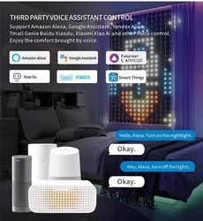 Tuya WiFi Smart Rgbic LED Licht Bildschirm LED Streifen Controller funktioniert mit Alexa und Google Home