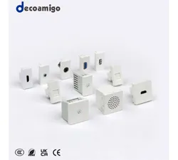Módulo de Soquete Decoamigo para TV/Computador 45X45mm Módulo de Soquete USB