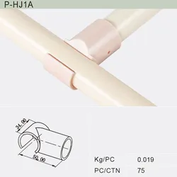 Tapa de plástico / Conector para sistema de estanterías de tuberías (P-1)