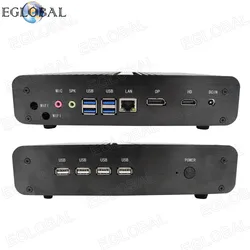 Mini PC Compacto Sem Ventoinha com Intel Core I7-10710u para Desempenho Silencioso em Computador de Mesa