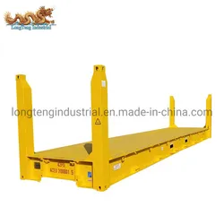 Festes Ende oder Eckpfosten 40FT Versandcontainer Flachgestell