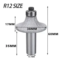 Fresa de Perfil com Diamante Brazeado a Vácuo para Moagem de Pedra e Gravação, Rodas de Perfil de Diamante