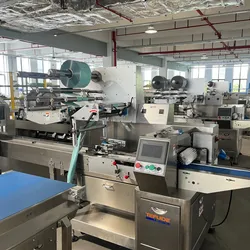 Горизонтальная упаковочная машина Pillow Flow Wrapper для производственной линии по выпуску хлеба и тортов
