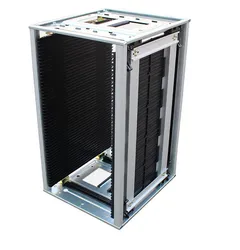 Schwarzer Kunststoff-ESD-Rack für SMT antistatische Lade- und Entladevorrichtung PCB-Platinenrahmen