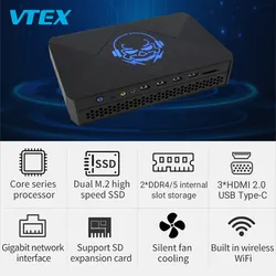Mini PC de Alto Desempenho 12GB / I7 I9 Rtx3060 DDR5 Win11 Rig Compacto para Escritório e Jogos com Linux Multi-OS Mini PC