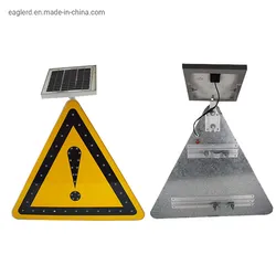 Sinal Triangular de Segurança de Tráfego Solar LED