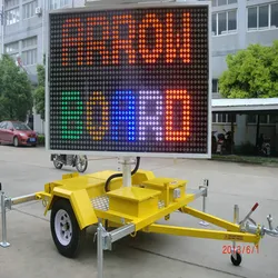 Tela de Sinalização LED Trailer de Mensagens Variáveis em Cores para Publicidade Externa