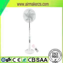 16 Ventilador Solar de Pé Recarregável com Controle Remoto e Luz de Emergência LED Rsf-40